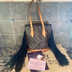 Vintage Boho Louis Vuitton Tote w Studs